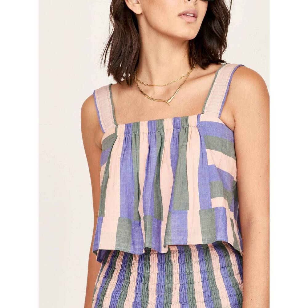 NEW MIRTH monaco tank top in carnival stripe
